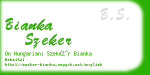 bianka szeker business card